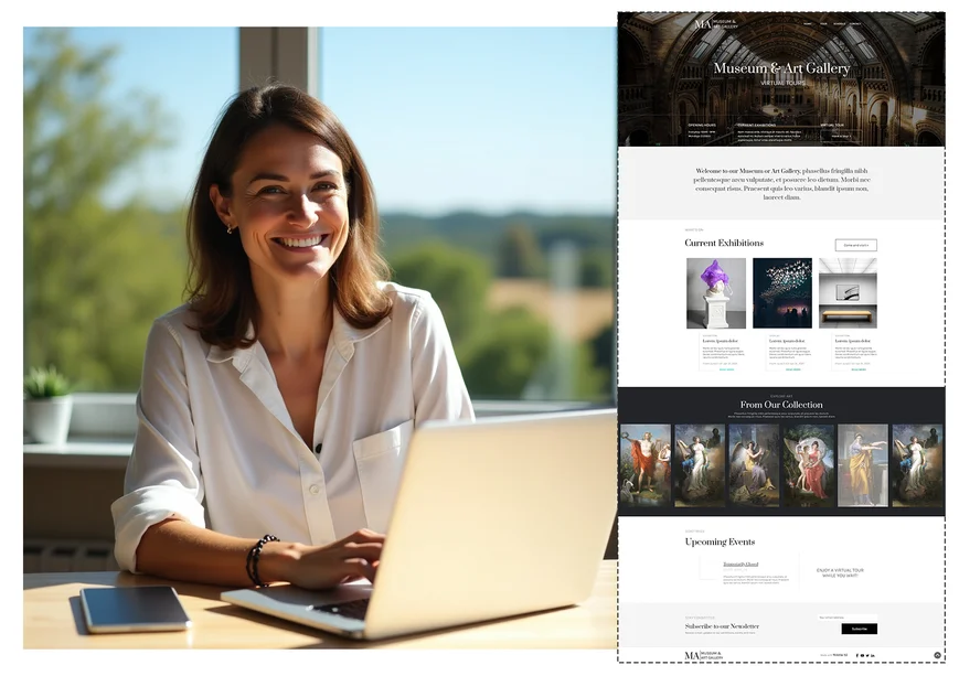 Person arbeitet am Computer am Relaunch einer Website