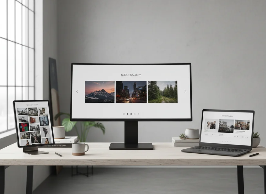 Zusammensetzung von Galerie-Typen für Websites mit WebSite X5